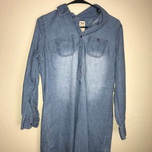 Button down jean style dress